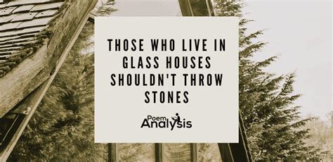 Those Who Live in Glass Houses Shouldn't Throw Stones: A Kaleidoscope of Perspectives